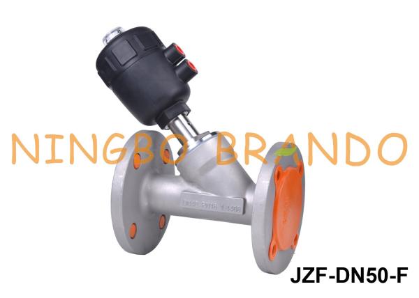 Quality DN50 2'' Flanged Air Actuated Angle Seat Piston Valve Pneumatic for sale