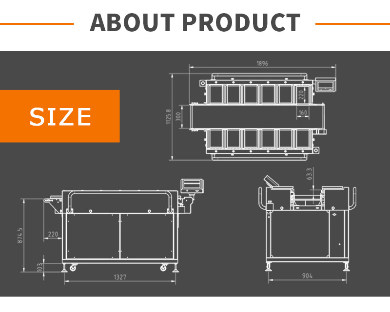 PLC Control System 12 Head Combination Weigher For Squid Cone Quail Eggs