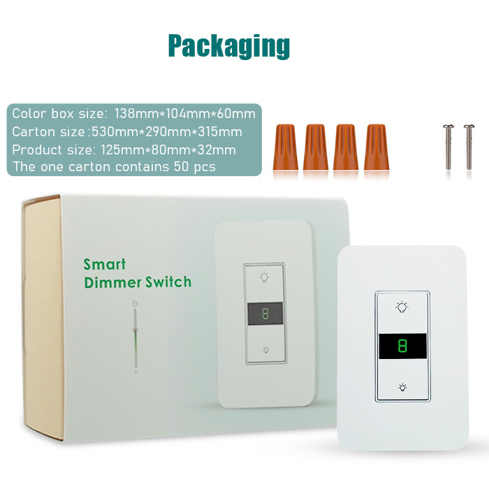 Home Automation Apple HomeKit Wifi Three Way Dimmer Switch 90-110v Remote Control Wireless