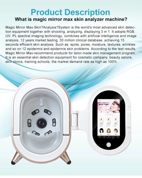 Quality 45w Power Portable Skin Analysis Software System Magnifier Machine for sale