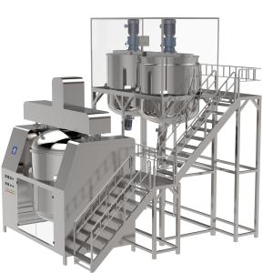 Hydraulic Lifting Liquid Detergent Mixer Machine Including Vacuum System