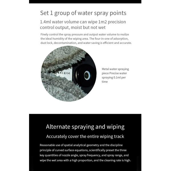 Ultrathin Window Cleaning Robot with Water Spray and Glass Wiper Noise 65dB Household