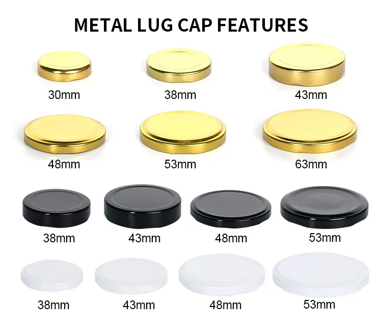 Hot Sell 82mm Packing Jar Twist off Lug Cap Metal Lug Cap for Milk Bottle