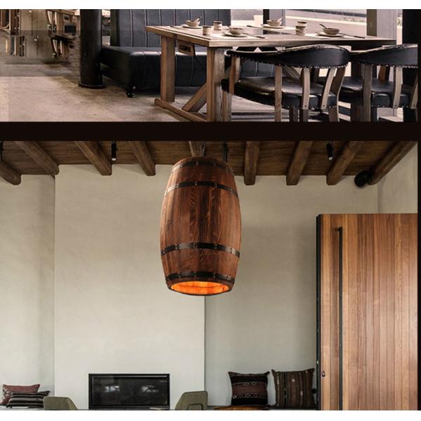 Winery creative restaurant decoration wine barrel light solid wood barrel chandelier(WH-VP-142)