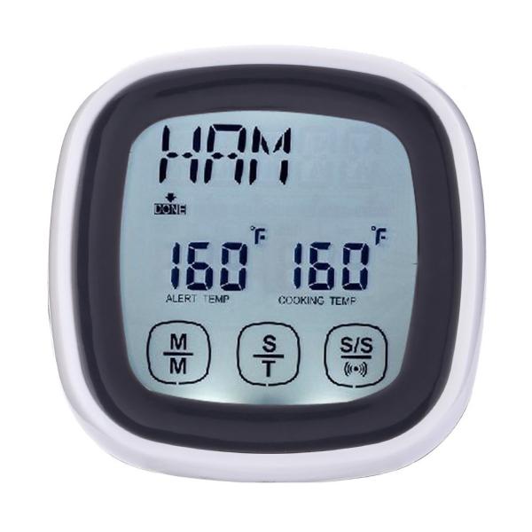 Quality Mini LCD Kitchen Timer Touchscreen Digital Meat Cooking Thermometer and Timer with probe for sale