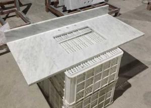 White Marble Stone Countertops , Bianco Carrera Marble Countertop Wear Resistance