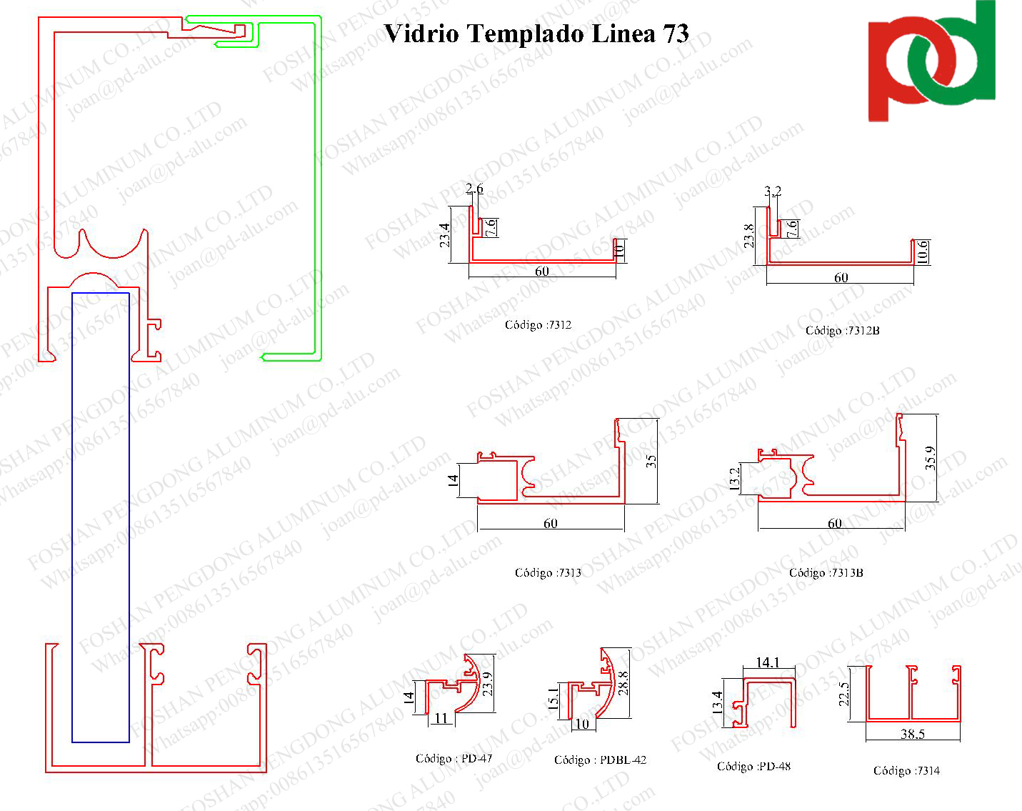 Aluminium Profiles For Glass Box To Bolivia Linea 73