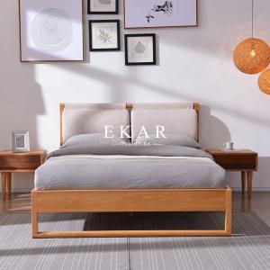 Buy cheap Nordic Style Solid Wood Bed Oak Bedroom Furniture Modern Bed product