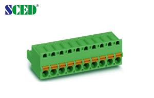 Buy cheap 5.08mm 300V 18A Screwless Terminal Block , Female Plug In Terminal Blocks 2P - 22P product