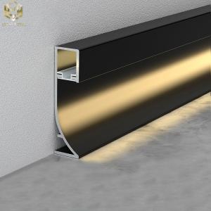 Buy cheap Illuminated Aluminum Skirting Profile Extrusion Board Cove Shape product