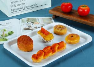 China Large Rectangular 100% Melamine Food Serving Tray 15.5 on sale
