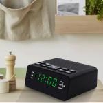 Mini LED Display Clock Portable Radio , FM Radio Alarm Clock For Home