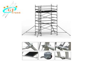 China Lightweight Aluminium Scaffold Tower 8m For House Building With Wheels on sale