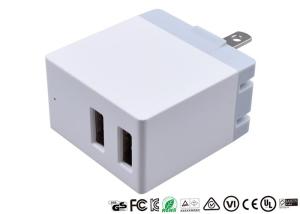 China OEM 5V 2.1A Dual Port USB Charger US Plug Adapter Wall Charger Potable Design on sale