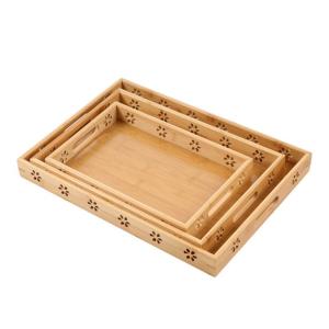 Buy cheap Customized Large Bamboo Platter Serving Dessert Rectangular Tray product
