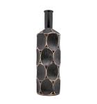 High quality creative bottle shape black luxury Polyresin vase for party table