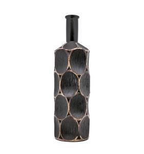 High quality creative bottle shape black luxury Polyresin vase for party table decor