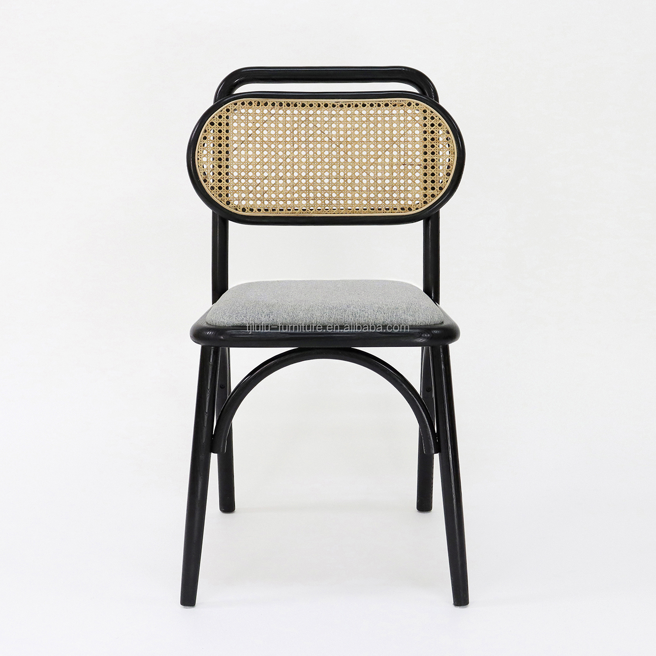 Customized Designs Wooden Rattan Chair for Dining W47*D51*H82.5CM in Natural Solid Wood