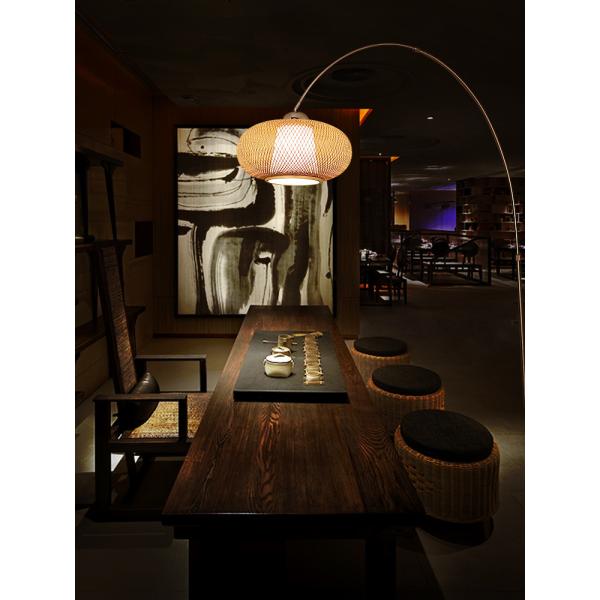 Classical chinese design creative home decorative bedroom living room bamboo arc floor lamp(WH-WFL-18)