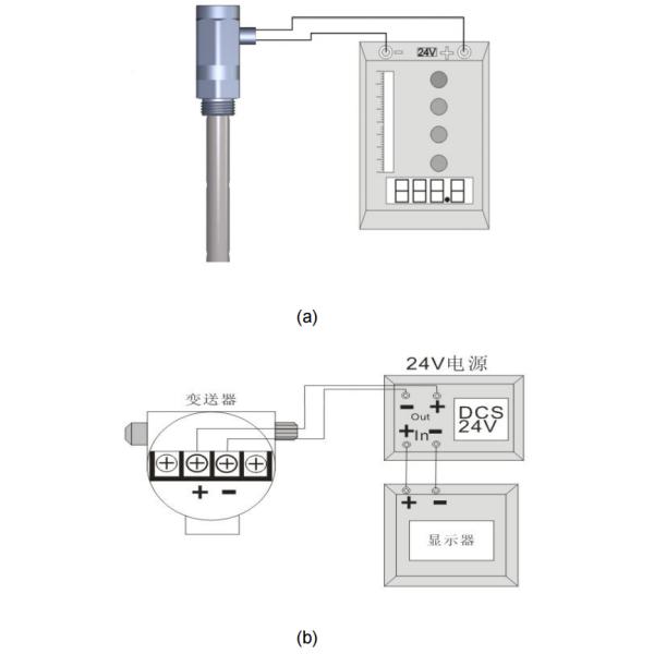 Transmitter wiring diagram with digital display