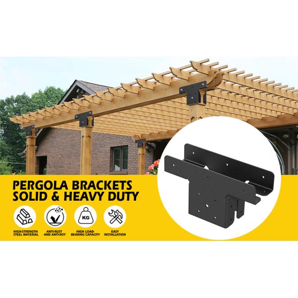 Heavy Duty Pergola Brackets Adjustable Pergola Brackets 4x4 Fence Post Brackets for Metal Posts to Wood