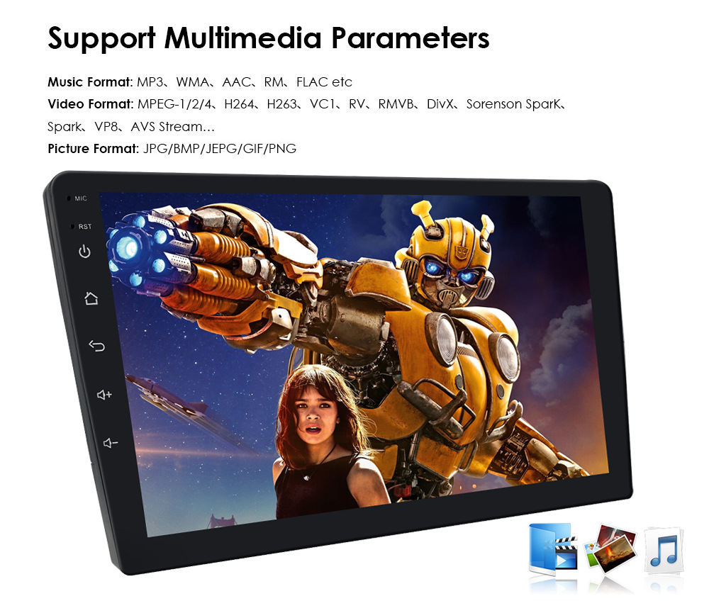 9" IPS/QLED Screen Car Video Android Radio with GPS Navigation BT Music Video YouTube Pho