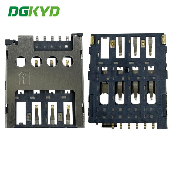 Quality MICRO SIM Card Slot Drawer Style Card Slot Interface 1.45H 8P Telephone Card Slot DGKYDSIM145H8A6A2Y3WS286 for sale