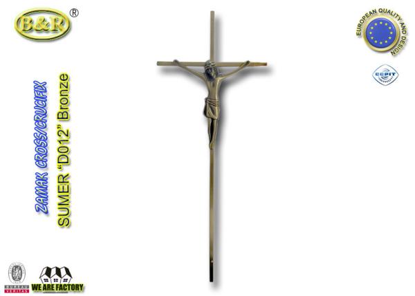 Quality Size 45*18cm Ref No D012 antique bronze color catholic cross and crucifix coffin decoration for sale