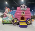 Cartoon theme Inflatable Bounce House Slide Combo Unicorn Horse Bouncy Castle