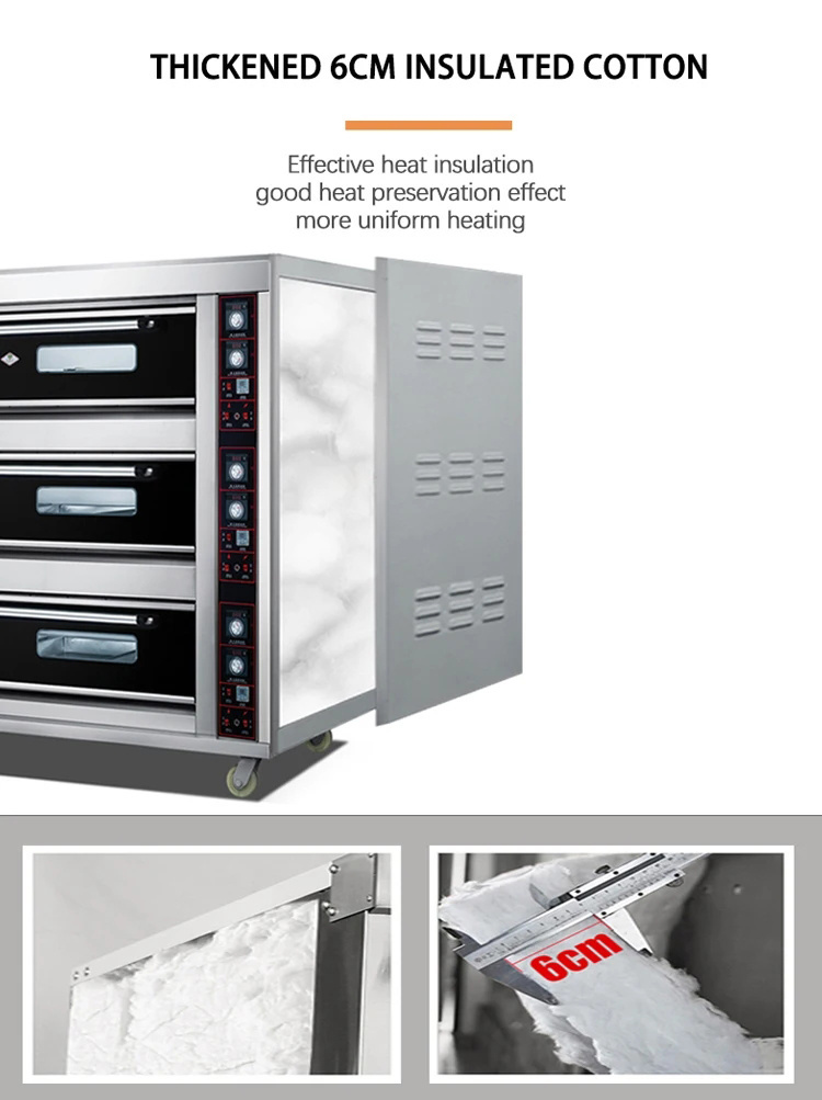 Multi-Functional Liquid Propane Gas LPG Baking Bakery Equipment Oven with High Burn Efficiency