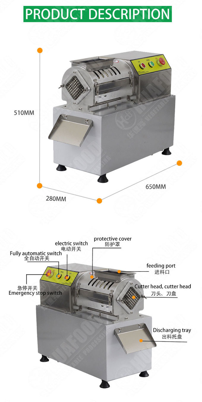 23 Times/Min Potato Multifunction Vegetable Cutting Machine Making Sticks