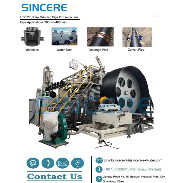 PPH PE Spiral Winding Pipe Extrusion Line Drainage Pipe Extrusion Lines