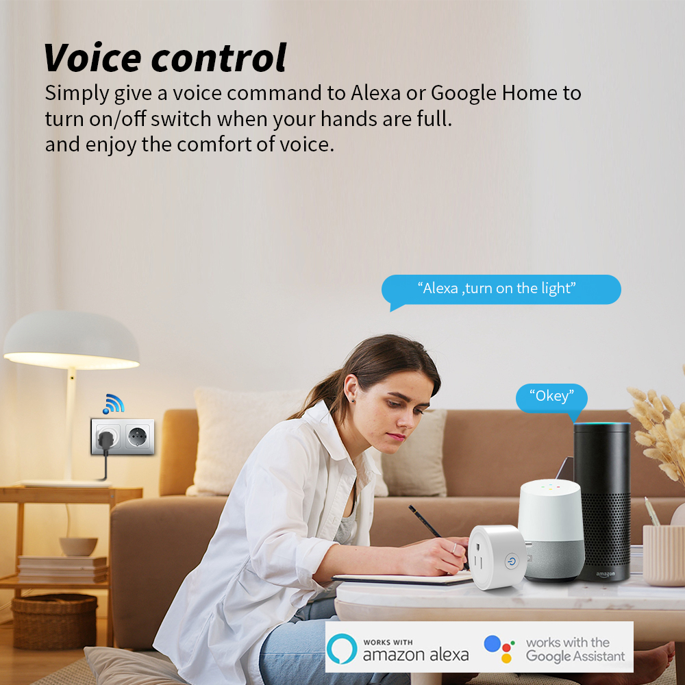 10A US WIFI Smart Socket Remote Control Timer Electricity Wall Socket