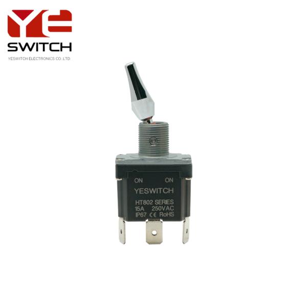 Waterproof Industrial metal toggle switch with PC terminal Engineering Vehicles