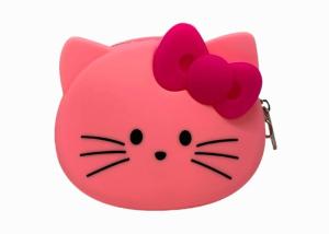 Girl Small Wallet Kitty Silicone Change Purse Student Cartoon Coin Bag With Zipper