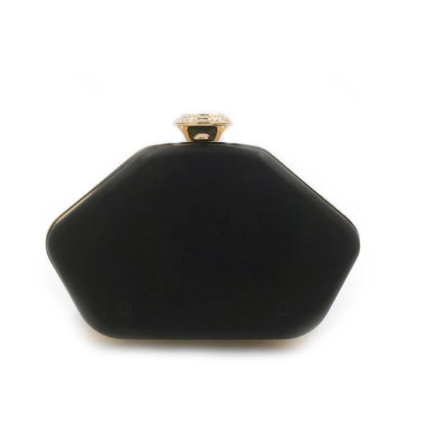 Quality Simple Clasp With Diamond Hexagon Shape Iron Box Clutch Frame for sale