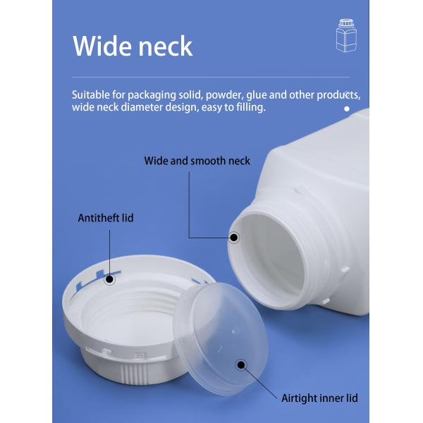 Corrosion Resistant UMETASS 1000ML Square Plastic Bottles for Ink Cream Liquid Storage