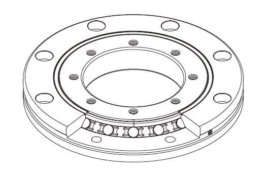 RA15008UUCC0P5 150*166*157mm crossed roller bearing customized harmonic reducer bearing