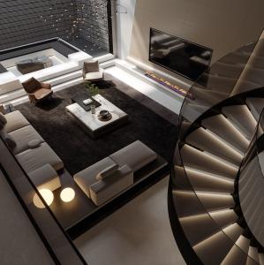 Modern Style Customized Living Room TV Cabinet Design With Storage Cabinet