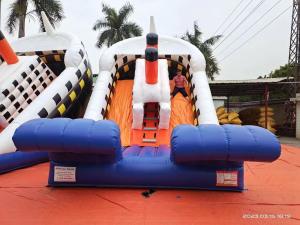 Buy cheap Ship Style Double Sided Inflatable Slides With Wave Stopper product