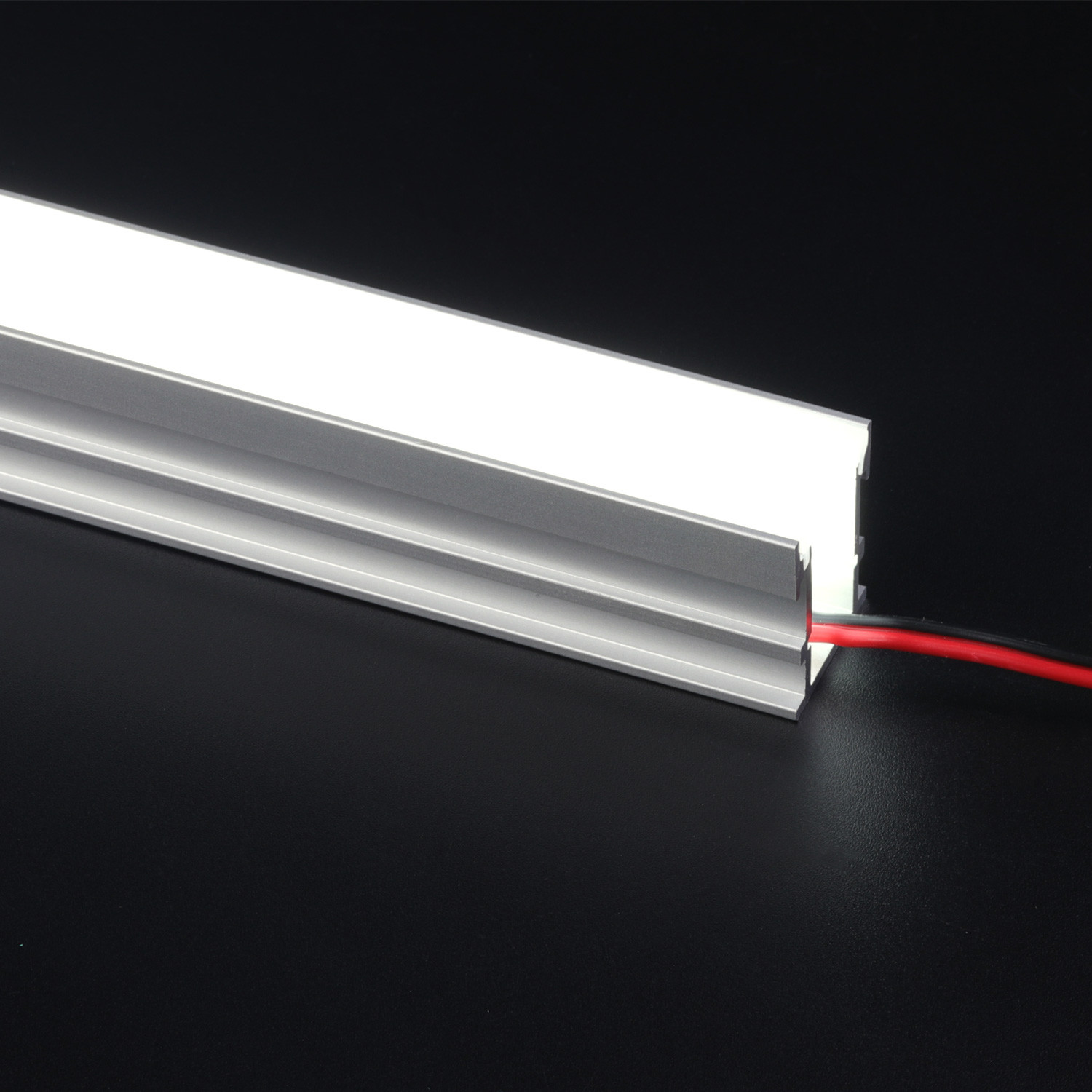 PC Diffuser Frosted Surface Mounted Aluminium Led Profile For Led Strip Lights