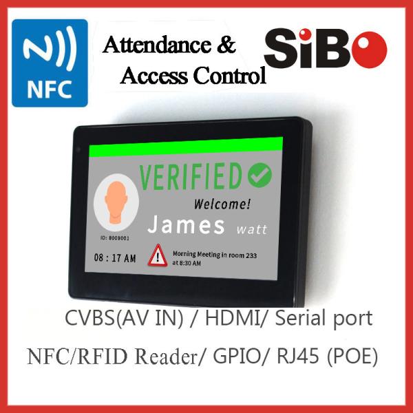 Quality 7 Inch Wall Mounted Touch Screen Terminal For Web-Based Application, Time Tracking for sale