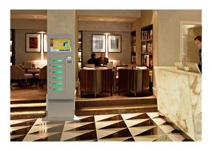 China Touch Screen WIFI Ticketing Cell Phone Charging Stations Self Service for Casino Bar Coffee Restaurant Club on sale