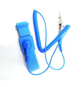China Anti - Allergic Esd Products Wrist Strap Washable Blue Color 10e9 Surface Resistance on sale