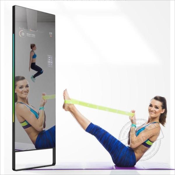 Quality 49inch Fitness Exercise Mirror Screen Virtual Trainer 49 Lcd Android With Body Composition Analysis for sale