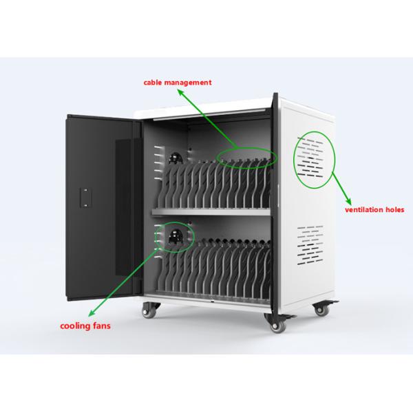 30 Tablets Socket Ipad Chromebook Charging Cabinet With Universal Wheels