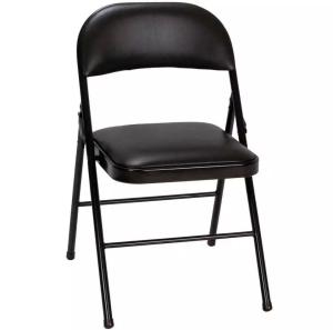 Stackable Metal Frame Folding Chair Soft Back For Wedding Party  Scratching Proof
