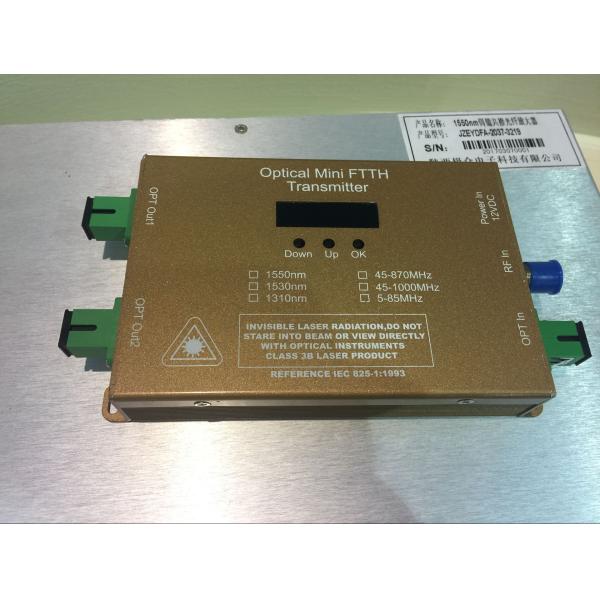 Two Output 1550nm MINI Fiber Optic Repeater Transmitter With Optical RF Input