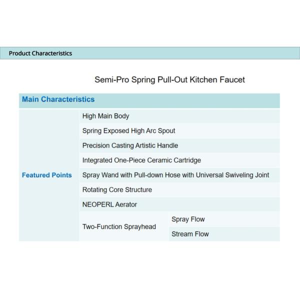 Retractable Single Kitchen Mixer Tap IPX5 Brushed Nickel Kitchen Tap Pull Out