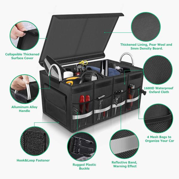 Customized your own design car trunk organizer heavy duty